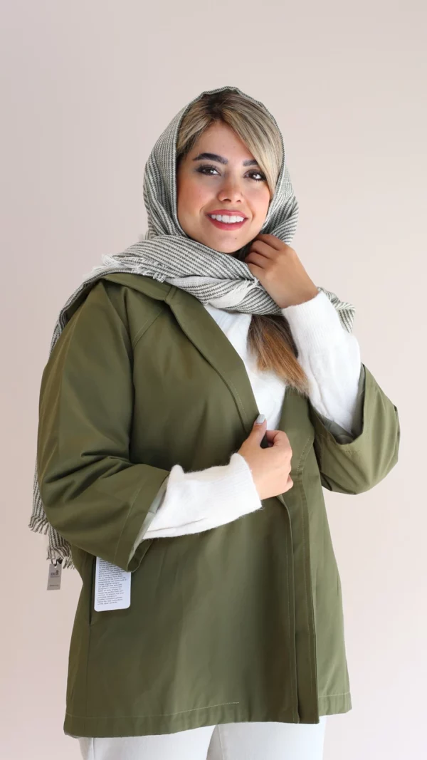 زنانه بارانی کلاهدار پشت چاک کد 33537 فروشگاه باغچه (1)