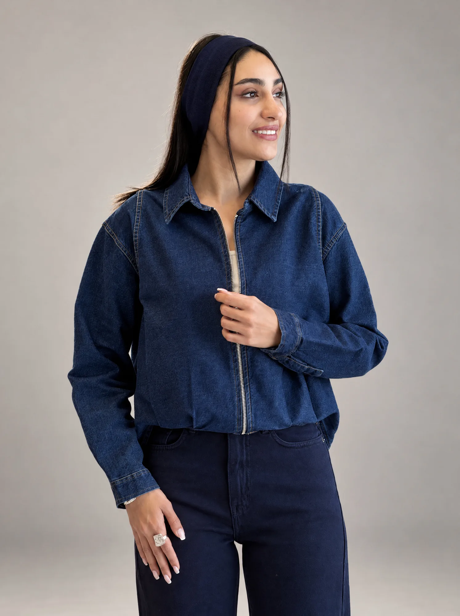 شومیز جین تاپ دار 6578 — ۲